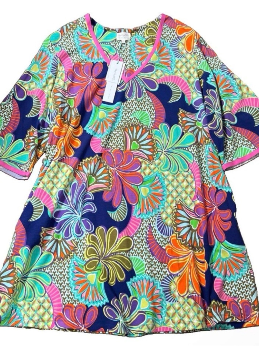 BedHead PJs x Trina Turk Zanzibar Sleepshirt L/XL NWT Cotton Stretch Nightgown